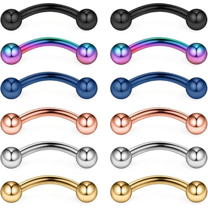12PCS 16G Surgical Steel Eyebr - Body Jewelry Surgical Steel review and price