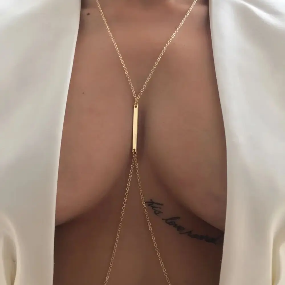 Sexy Metal Chest Chain Harness - Body Jewelry Necklace review and price