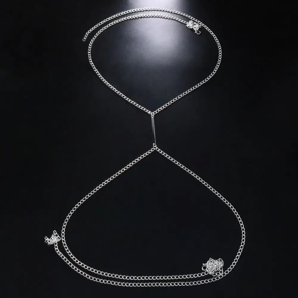 Sexy Metal Chest Chain Harness - Body Jewelry Necklace review and price