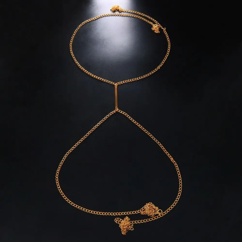 Sexy Metal Chest Chain Harness - Body Jewelry Necklace review and price