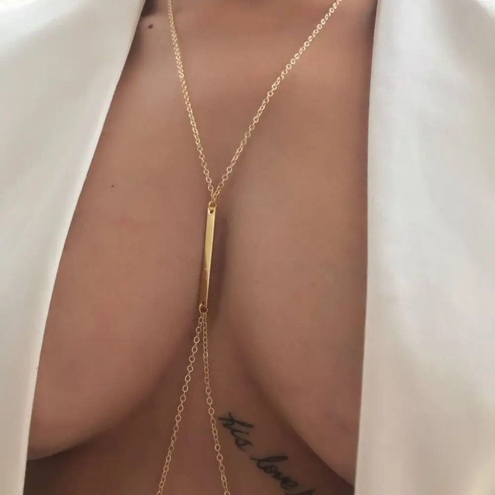 Sexy Metal Chest Chain Harness - Body Jewelry Necklace review and price