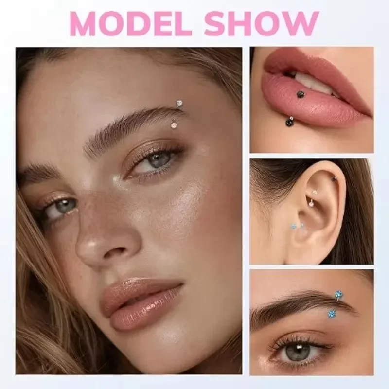 6Pairs 16G Piercing Jewelry Ro - Body Jewelry Surgical Steel review and price