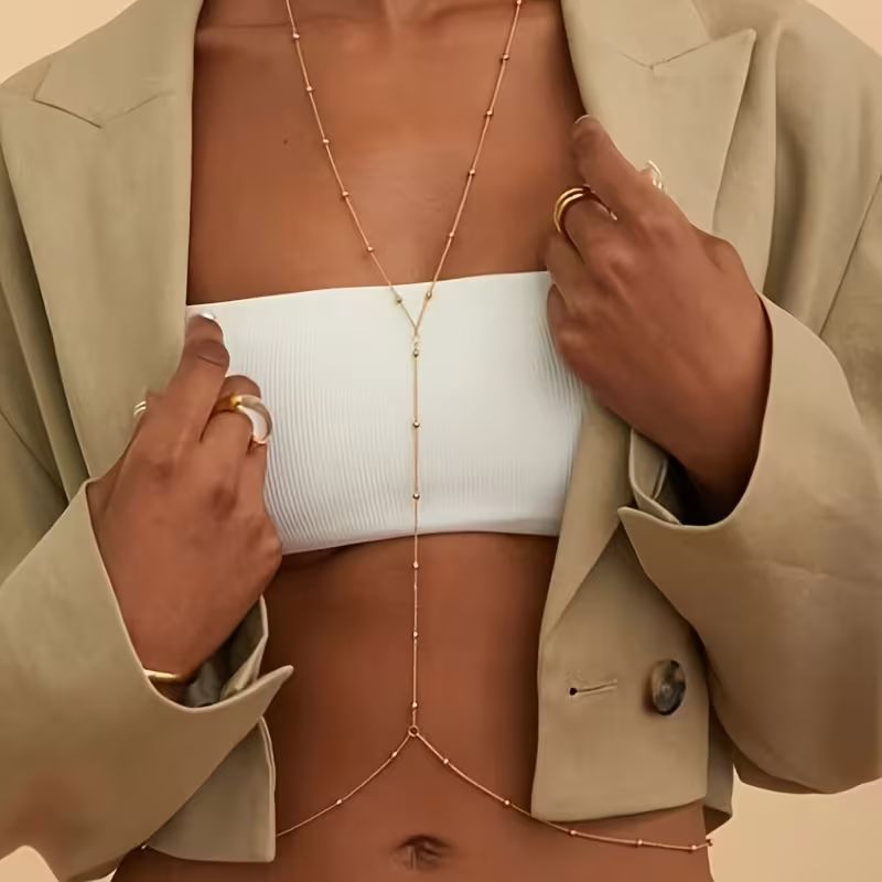 Fashion Simple Bead Chain Bohe - Body Jewelry For You review and price