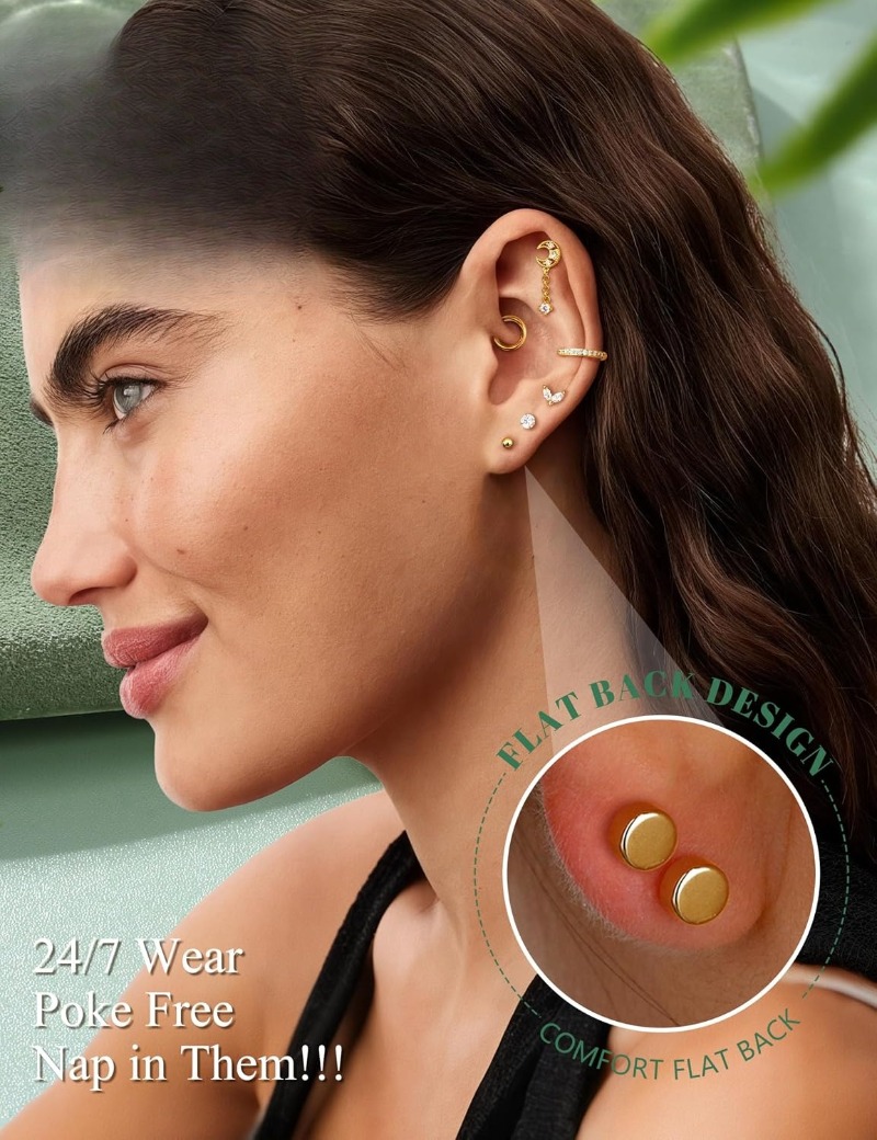 16 Gauge Cartilage Earrings fo - Body Jewelry Surgical Steel review and price