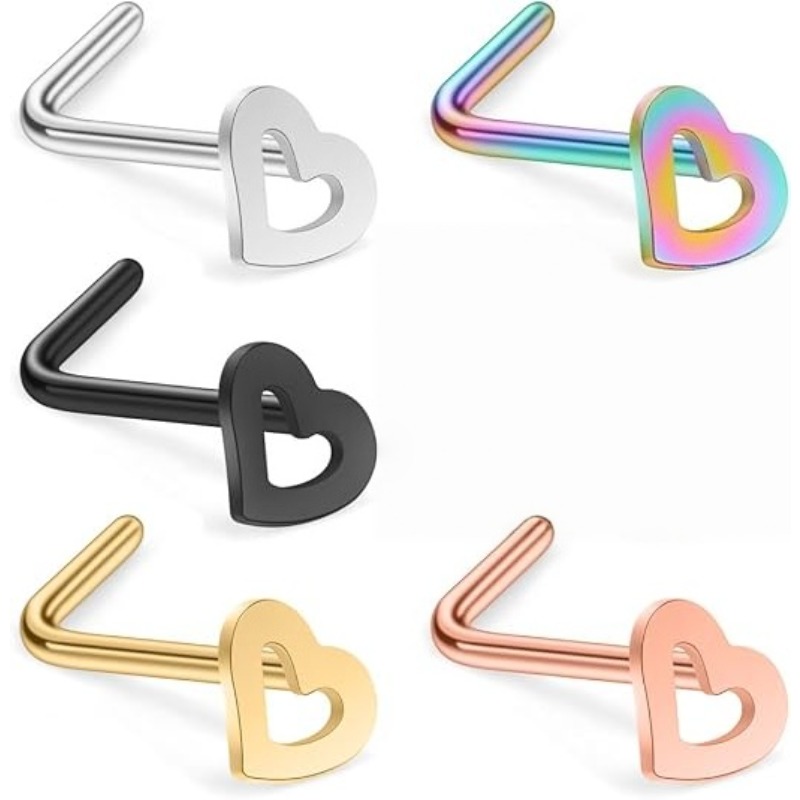 5pcs 20G Surgical Steel Heart  - Body Jewelry Surgical Steel review and price
