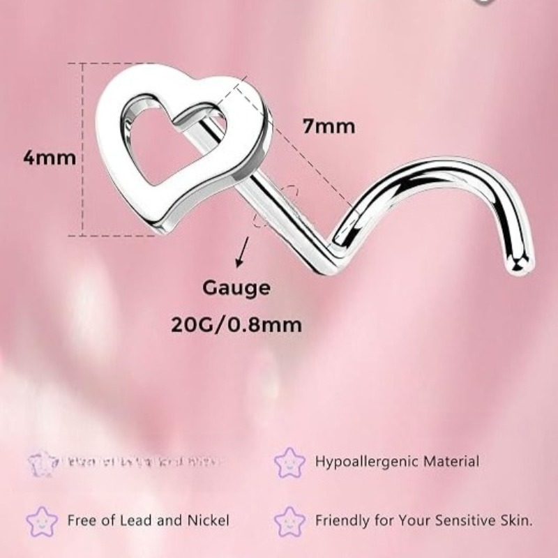 5pcs 20G Surgical Steel Heart  - Body Jewelry Surgical Steel review and price