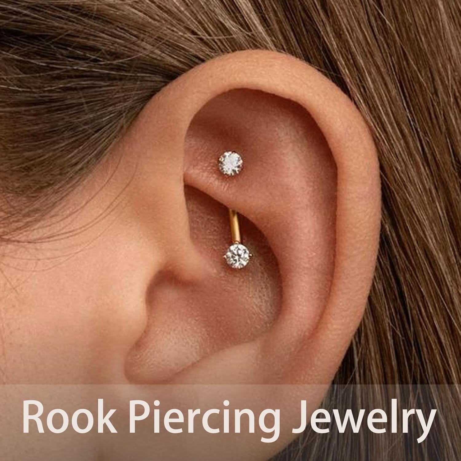 1-9PCS Golden Eyebrow Stud Rin - Body Jewelry Surgical Steel review and price