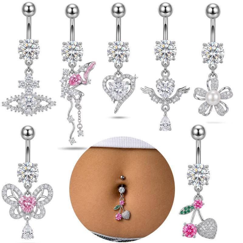 1Pcs Exquisite Dangle Belly Bu - Body Jewelry Surgical Steel review and price